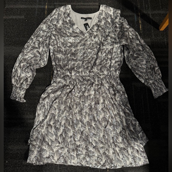 White House Black Market Dresses & Skirts - NWT White House Black Market Black, Gray, and Silver Long Sleeve Dress Size L